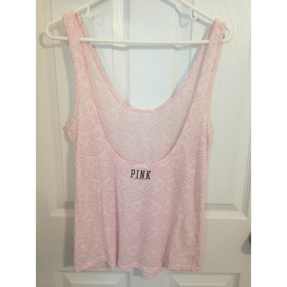 VS PINK blush pink top with low cut out back